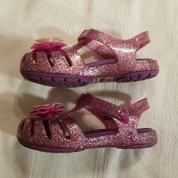 Crocs little girl sandals size 8 - Picture 3 of 6